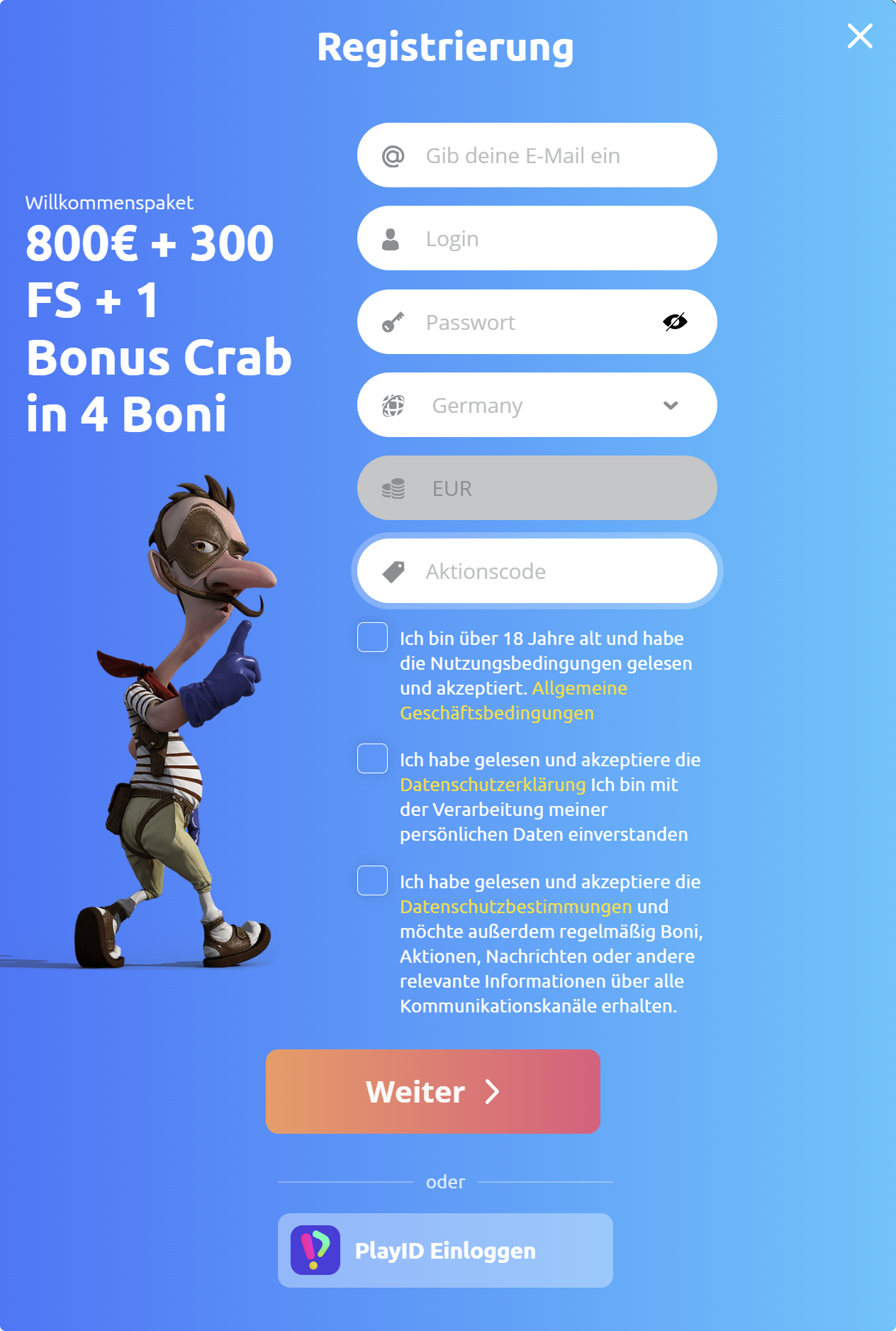 cadoola registrierung